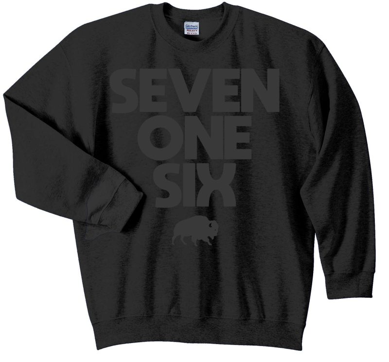 Seven One Six Day Black Crewneck